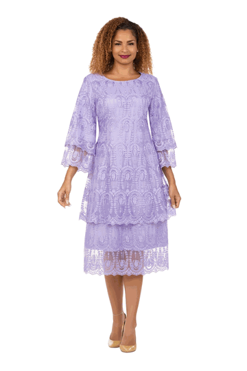 Giovanna <br> (2026) <br> GVD1529 <br> <br> Lilac <br> 8 10 12 14 16 18 <br> 16w 18w 20w 22w 24w 26w<br><br>Elegant A-Line Tiered Lace Dress