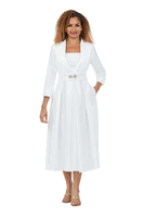 Giovanna <br> (2026) <br> GVD1708-Wh <br> <br> White <br> 8 10 12 14 16 18<br>16w 18w 20w 22w 24w 26w 28w<br><br>Luxe Shantung 2 Piece Midi Dress & Bolero Jacket Set
