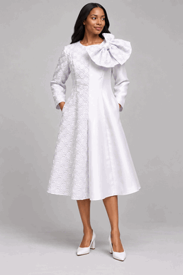 Giovanna <br> (2026) <br> GVD1717-Wh <br> <br> White <br> 8 10 12 14 16 18<br>16w 18w 20w 22w 24w 26w<br><br>Statement Shoulder Bow A-Line Midi Dress Giovanna <br> (2026) <br> GVD1717-Wh <br> <br> White <br> 8 10 12 14 16 18<br>16w 18w 20w 22w 24w 26w<br><br>Statement Shoulder Bow A-Line Midi Dress