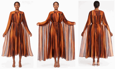 Giovanna <br> (2026) <br> GVD1718-Bu <br> <br> Burnt-Orange <br> S M L XL 1x 2x 3x<br><br>Sunset Cascade Printed Chiffon Cape Dress Giovanna <br> (2026) <br> GVD1718-Bu <br> <br> Burnt-Orange <br> S M L XL 1x 2x 3x<br><br>Sunset Cascade Printed Chiffon Cape Dress
