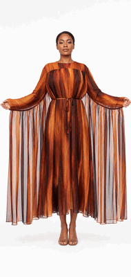 Giovanna <br> (2026) <br> GVD1718 <br> <br> Burnt-Orange <br> S M L XL 1X 2X 3X<br><br>Sunset Cascade Printed Chiffon Cape Dress Giovanna <br> (2026) <br> GVD1718 <br> <br> Burnt-Orange <br> S M L XL 1X 2X 3X<br><br>Sunset Cascade Printed Chiffon Cape Dress