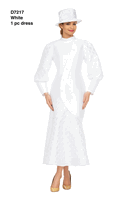 Giovanna <br> (2026) <br> GVD7217-Wh <br> <br> White <br> 8 10 12 14 16 18 20 22 24<br><br>Silky Twill Bubble Sleeve Asymmetric Dress