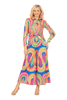 Giovanna <br> (2026) <br> GVDP2459-Mu <br> <br> Multi <br> S M L XL 1x 2x 3x<br><br>Colorful Confidence Printed 2 Piece Pants Set