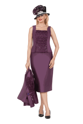 Giovanna <br> (2026) <br> GVG1337 <br> <br> Eggplant <br> 8 10 12 14 16 18 <br> 16w 18w 20w 22w 24w<br><br>Embellished Lace & Silky Twill 3pc Skirt Suit Giovanna <br> (2026) <br> GVG1337 <br> <br> Eggplant <br> 8 10 12 14 16 18 <br> 16w 18w 20w 22w 24w<br><br>Embellished Lace & Silky Twill 3pc Skirt Suit