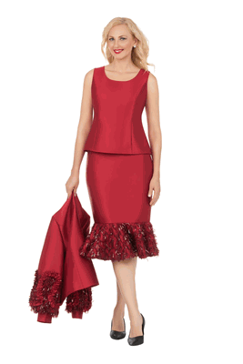 Giovanna <br> (2026) <br> GVG1342 <br> <br> Cranberry <br> 10 12 14 16 18 <br> 16w 18w 20w 22w 24w<br><br>Silky Twill Sequin-Fringe 3pc Skirt Suit Giovanna <br> (2026) <br> GVG1342 <br> <br> Cranberry <br> 10 12 14 16 18 <br> 16w 18w 20w 22w 24w<br><br>Silky Twill Sequin-Fringe 3pc Skirt Suit