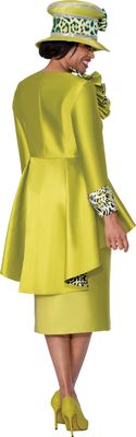 GMI Fancies <br> (Fall 2025) <br> G400552 <br> <br> Olive <br> 8 10 12 14 16 18 <br> 16w 18w 20w 22w 24w<br>  26w 28w 30w <br><br> 2 Piece Skirt Suit - Twill