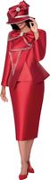GMI Fancies <br> (Fall 2025) <br> G400593 <br> <br> Burgundy <br> 8 10 12 14 16 18 <br> 16w 18w 20w 22w 24w<br>  26w 28w 30w <br><br> 3 Piece Skirt Suit - Twill