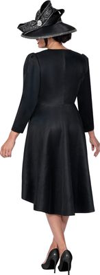 GMI Fancies <br> (Fall 2025) <br> G400642 <br> <br> Black <br> 8 10 12 14 16 18 <br> 16w 18w 20w 22w 24w<br>  26w 28w 30w <br><br> 2 Piece Skirt Suit - Mesh