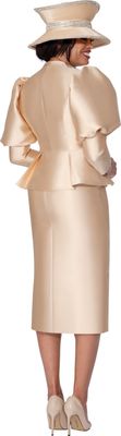 GMI Fancies <br> (Fall 2025) <br> G400672 <br> <br> Champagne <br> 8 10 12 14 16 18 <br> 16w 18w 20w 22w 24w<br>  26w 28w 30w <br><br> 2 Piece Skirt Suit - Twill
