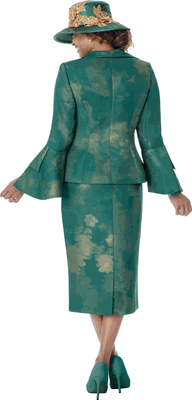 GMI Fancies <br> (Fall 2026) <br> G401932 <br> <br> Green <br> 8 10 12 14 16 18 <br>  16w 18w 20w 22w<br>  24w 26w 28w 30w <br><br> 2 Piece Skirt Suit
