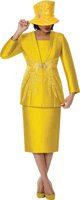GMI Fancies <br> (Fall 2026) <br> G401942 <br> <br> Gold <br> 8 10 12 14 16 18 <br>  16w 18w 20w 22w<br>  24w 26w 28w 30w <br><br> 2 Piece Skirt Suit
