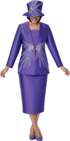 GMI Fancies <br> (Fall 2026) <br> G401942 <br> <br> Purple <br> 8 10 12 14 16 18 <br>  16w 18w 20w 22w<br>  24w 26w 28w 30w <br><br> 2 Piece Skirt Suit