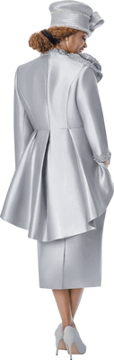 GMI Fancies <br> (Fall 2026) <br> G401993 <br> <br> Silver <br> 8 10 12 14 16 18 <br>  16w 18w 20w 22w<br>  24w 26w 28w 30w <br><br> 3 Piece Skirt Suit - Jacket, Skirt & Cami