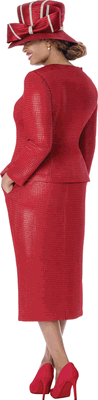 GMI Fancies <br> (Fall 2026) <br> G402022 <br> <br> Red <br> 8 10 12 14 16 18 <br>  16w 18w 20w 22w<br>  24w 26w 28w 30w <br><br> 2 Piece Skirt Suit