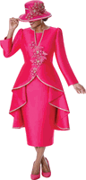 GMI Fancies <br> (Fall 2026) <br> G402033 <br> <br> Magenta <br> 8 10 12 14 16 18 <br>  16w 18w 20w 22w<br>  24w 26w 28w 30w <br><br> 3 Piece Skirt Suit - Jacket, Skirt & Cami
