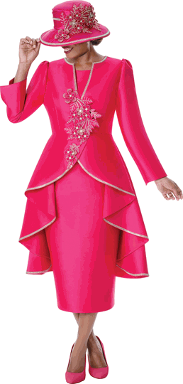 GMI Fancies <br> (Fall 2026) <br> G402033 <br> <br> Magenta <br> 8 10 12 14 16 18 <br>  16w 18w 20w 22w<br>  24w 26w 28w 30w <br><br> 3 Piece Skirt Suit - Jacket, Skirt & Cami