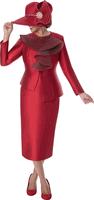 GMI Fancies <br> (Fall 2026) <br> G402092 <br> <br> Burgundy <br> 8 10 12 14 16 18 <br>  16w 18w 20w 22w<br>  24w 26w 28w 30w <br><br> 2 Piece Skirt Suit
