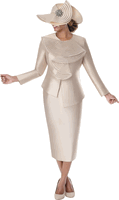 GMI Fancies <br> (Fall 2026) <br> G402092 <br> <br> Champagne <br> 8 10 12 14 16 18 <br>  16w 18w 20w 22w<br>  24w 26w 28w 30w <br><br> 2 Piece Skirt Suit