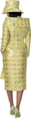 GMI Fancies <br> (Spring 2026) <br> G401722 <br> <br> Yellow <br> 8 10 12 14 16 18 <br>  16w 18w 20w 22w<br>  24w 26w 28w 30w <br><br> 2 Piece Skirt Suit