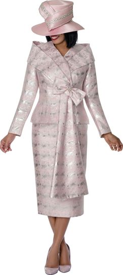 GMI Fancies <br> (Spring 2026) <br> G401722 <br> <br> Pink <br> 8 10 12 14 16 18 <br>  16w 18w 20w 22w<br>  24w 26w 28w 30w <br><br> 2 Piece Skirt Suit