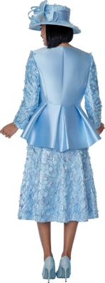 GMI Fancies <br> (Spring 2026) <br> G401783 <br> <br> Baby-Blue <br> 8 10 12 14 16 18 <br>  16w 18w 20w 22w<br>  24w 26w 28w 30w <br><br> 3 Piece Skirt Suit