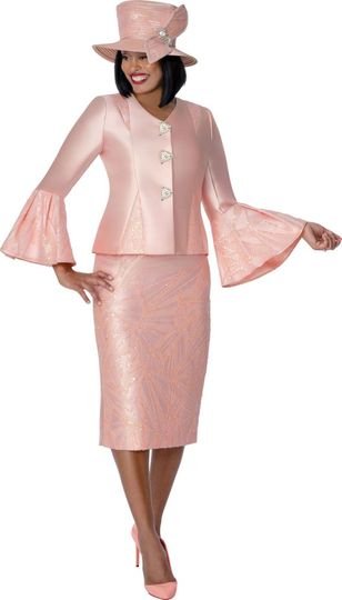 GMI Fancies <br> (Spring 2026) <br> G401792 <br> <br> Pink <br> 8 10 12 14 16 18 <br>  16w 18w 20w 22w<br>  24w 26w 28w 30w <br><br> 2 Piece Skirt Suit