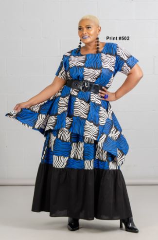 Inspirations Of Africa <br> (2024) <br> AW7514-502 <br> <br> Print-502 <br> One-Size<br> <br> Peasant Skirt