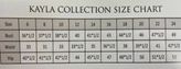 KAYLA <BR> SIZE CHART <br>Click To Enlarge KAYLA <BR> SIZE CHART <br>Click To Enlarge