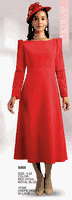 Lily & Taylor <br> (Fall/Holiday 2025 Vol. 132) <br> LT5068 <br> <br> Red  <br>  Royal-Blue <br> 4 6 8 10 12 14 16 <br> 18 20 22<BR><BR>Fine Crepe Dress w/Lace