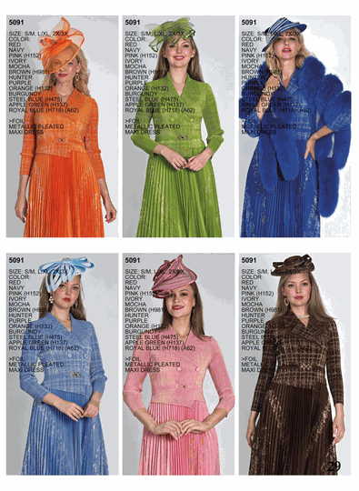 Lily & Taylor <br> (Volume 136) <br> LT5091 <br> <br> RED <br>  NAVY <br>  PINK <br>  IVORY <br>  MOCHA <br>  BROWN <br>  HUNTER <br>  PURPLE <br>  ORANGE <br>  BURGUNDY <br>  STEEL-BLUE <br>  APPLE-GREEN <br>  ROYAL-BLUE <br> S/M  L/XL   2X/3X<BR><BR>Foil Metallic Pleated Maxi Dress