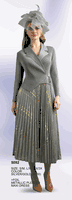 Lily & Taylor <br> (Fall/Holiday 2025 Vol. 132) <br> LT5092 <br> <br> Silver/Gold <br> S/M L/XL 2X/3X<BR><BR>Foil Metallic Pleated Maxi Dress