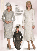 Lily & Taylor <br> (Volume 136) <br> LT5109 <br> <br> GOLD <br>  LAVENDER <br>  BLACK/GOLD <br>  IVORY/MULTI <br>  SILVER/MULTI <br> 4 6 8 10 12 14 16 18 20 22 24<BR><BR>2Pc Fine Shimmer Tweed w/Flare Skirt And Rhinestone Buttons