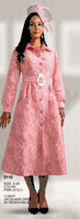 Lily & Taylor <br> (Fall/Holiday 2025 Vol. 132) <br> LT5110 <br> <br> Pink <br> 4 6 8 10 12 14 16 <br> 18 20 22 24<BR><BR>Light Jacquard Dress w/Removeable Belt