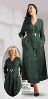 Lily & Taylor <br> (Fall/Holiday 2025 Vol. 132) <br> LT5111 <br> <br> Hunter  <br>  Turquoise <br> 4 6 8 10 12 14 16 <br> 18 20 22 24<BR><BR>Fine Light Jacquard Dress w/Removeable Belt