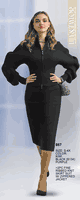 Lily & Taylor <br> (Fall/Holiday 2025 Vol. 132) <br> LT887 <br> <br> Kiwi  <br>  Black  <br>  Purple <br> S M L XL 1x 2x 3x 4x<BR><BR>2 Piece Fine Ribbed Knit Skirt Suit w/Zippered Jacket
