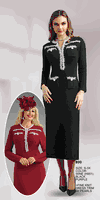 Lily & Taylor <br> (Fall/Holiday 2025 Vol. 132) <br> LT890 <br> <br> Wine  <br>  Black  <br>  Purple <br> S M L XL 1x 2x 3x<BR><BR>Fine Knit Dress Trim w/Pearls