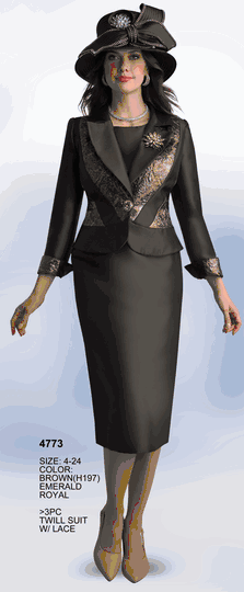 Lily & Taylor <br> (SALE) <br> LT4773-RO <br> <br> Royal <br> 6 18 20 22<BR><BR>3 Piece Suit