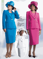 Lily & Taylor <br> (SALE) <br> LT4891-Fu <br> <br> Fuchsia <br> 4 6 8 10 12 14<br> 16 18 20 22 24 <BR><BR>3 Piece Suit