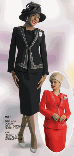 Lily & Taylor <br> (SALE) <br> LT4687 <br> <br> Burnt-Orange <br> 4 6 14 16 20<BR><BR>3 Piece Suit