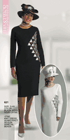 Lily & Taylor <br> (SALE) <br> LT621 <br> <br> Ivory <br> S L 1x 4x<BR><BR>Knit Dress