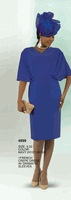 Lily & Taylor <br> (Volume 134) <br> LT4999 <br> <br> Navy <br> 4 6 8 10 12 14 <br> 16 18 20 22<BR><BR>French Crepe Dress w/Dramatic Sleeves