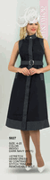 Lily & Taylor <br> (Volume 134) <br> LT5027 <br> <br> Indigo  <br>  Dark-Navy <br> 4 6 8 10 12<br>  14 16 18 20<BR><BR>Stretch Denim w/Contrast Stitch Trim & Removable Belt