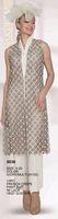 Lily & Taylor <br> (Volume 134) <br> LT5036 <br> <br> Ivory/Multi <br> 4 6 8 10 12<br>  14 16 18 20<BR><BR>3 Pc French Crepe Pant Suit w/Lace Vest Duster
