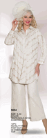 Lily & Taylor <br> (Volume 134) <br> LT5054 <br> <br> White/Gold  <br>  Khaki/Gold <br> S M L 1x 2x 3x<BR><BR>2 Pc Novelty Poly Pant Suit w/Embroidery Top