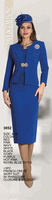 Lily & Taylor <br> (Volume 136) <br> LT3052 <br> <br> RED <br>  PINK <br>  NAVY <br>  WHITE <br>  BLACK <br>  IVORY <br>  PURPLE <br>  HOT-PINK <br>  ROYAL-BLUE <br> 4 6 8 10 12 14 16 18 20 22 24<BR><BR>3Pc Jacket/Cami & Skirt Set With Rhinestone Closure And Brooch In French Crepe Fabric