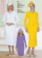 Lily & Taylor <br> (Volume 133) <br> LT864 <br> <br> LAVENDER  <br>  YELLOW    <br>  BLACK  <br>  WHITE   <br> S M L 1x 2x 3x 4x<BR><BR>3PC FINE KNIT SKIRT SUIT W/ FLATTERING SLEEVES AND SKIRT