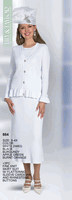 Lily & Taylor <br> (Volume 136) <br> LT864 <br> <br> WHITE <br>  BLACK <br>  BURGUNDY <br>  APPLE-GREEN <br>  BURNT-ORANGE <br> S M L XL 1x 2x 3x 4x<BR><BR>3Pc Fine Knit Skirt Suit w/Flattering Sleeve Cardigan And Rhinestone Buttons