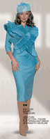 Lily & Taylor <br> (Volume 133) <br> LT894 <br> <br> Teal <br> S M L 1x 2x<BR><BR>Couture Collection � Figure Flattering Knit Dress w/ Dramatic Neckline