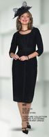 Lily & Taylor <br> (Volume 133) <br> LT902 <br> <br> Black <br> S M L 1x 2x<BR><BR>Couture Collection � Figure Flattering Chiffon Knit Dress