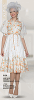 Lily & Taylor <br> (Volume 134) <br> LT5126 <br> <br> Orange/Multi <br> 4 6 8 10 12 14 <br> 16 18 20 22<BR><BR>Fine Eyelet Dress w/Removable Braided Belt